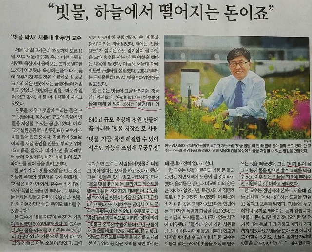 빗물 하늘에서 떨어지는 돈이다 