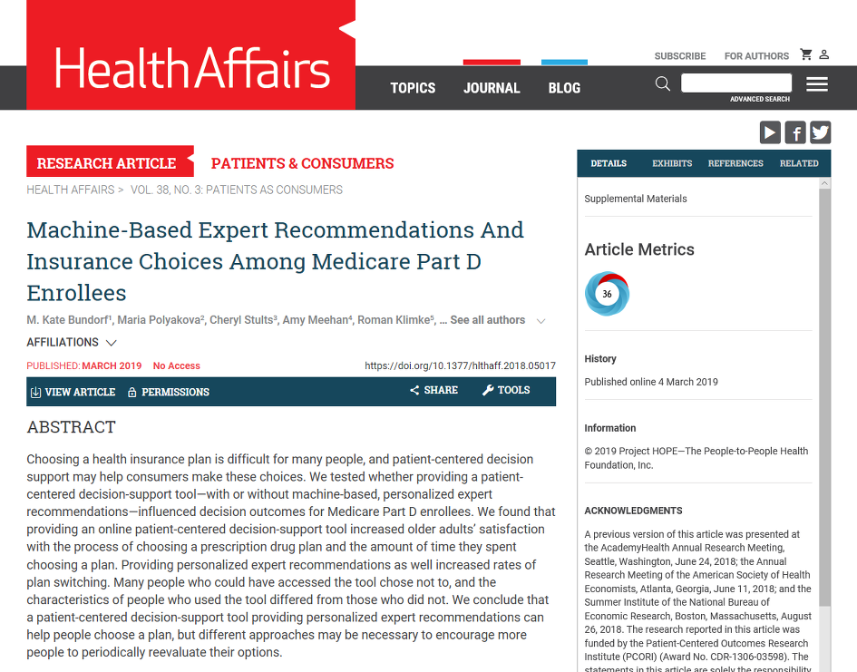 Patient-centered decision-support tool 연구